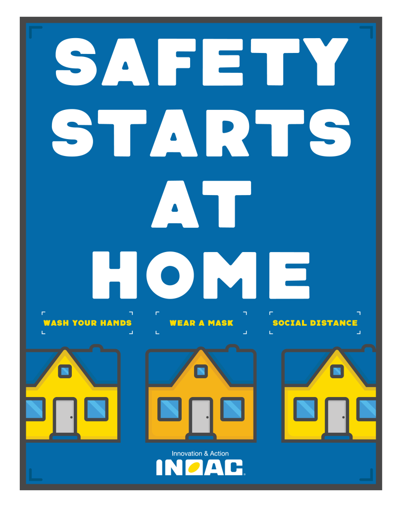safety starts at home manufacturing company graphic design poster