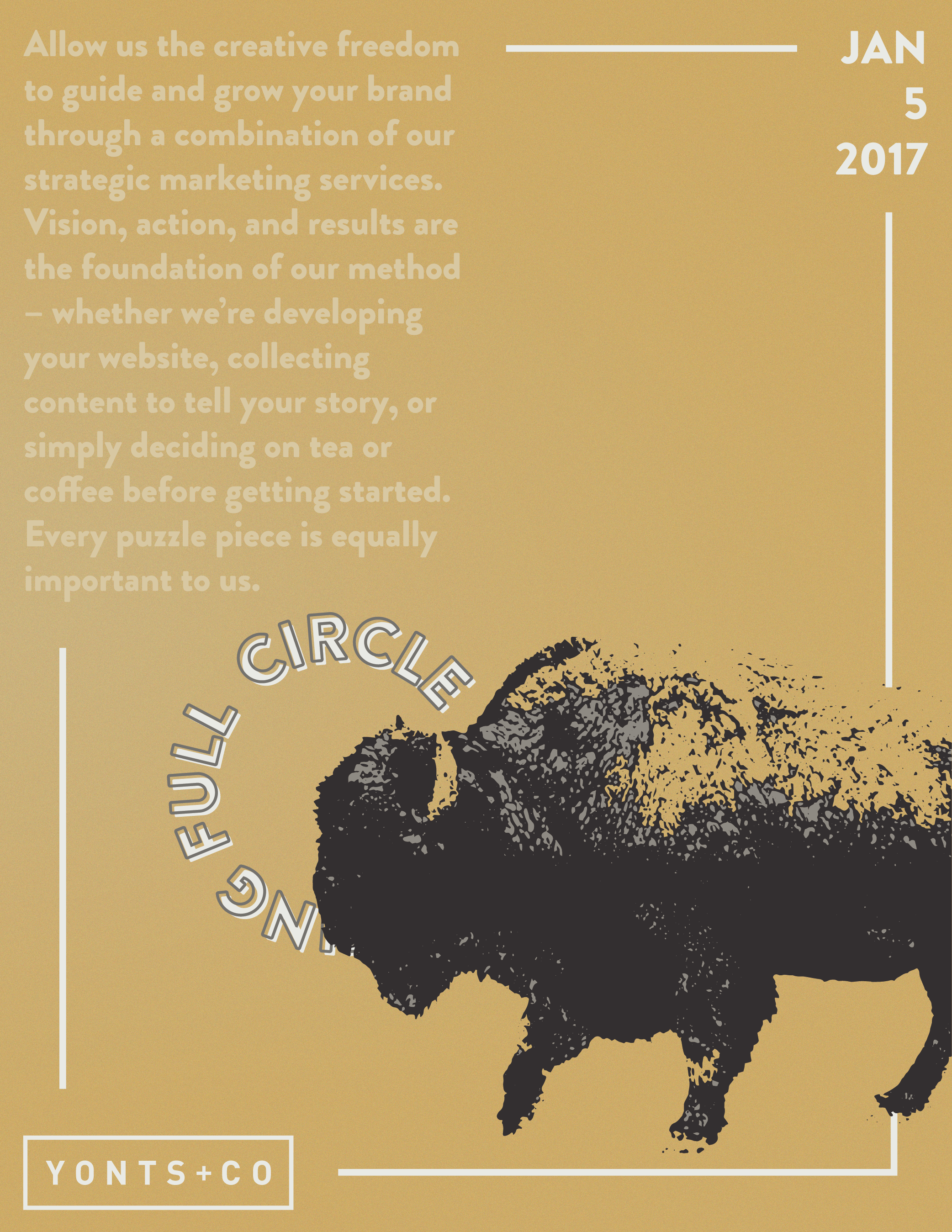 Yonts + Co Brand Values Full Circle Marketing Poster